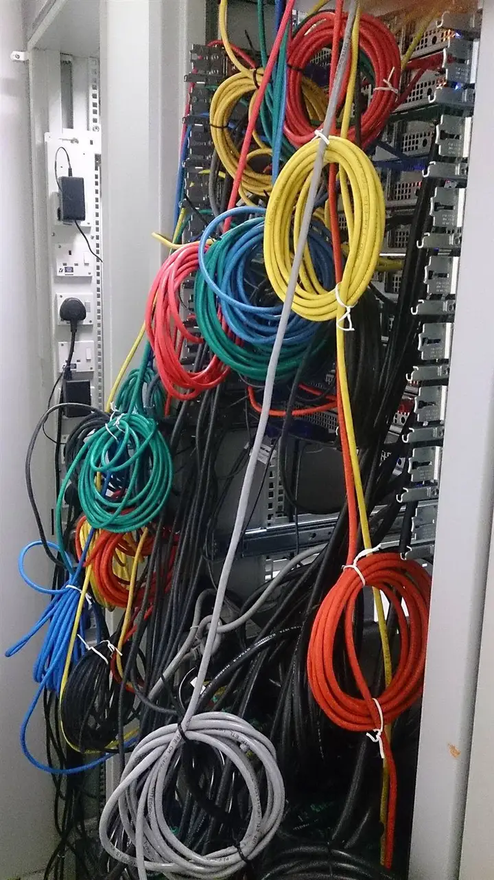 Rack-mounted workstation and network hardware