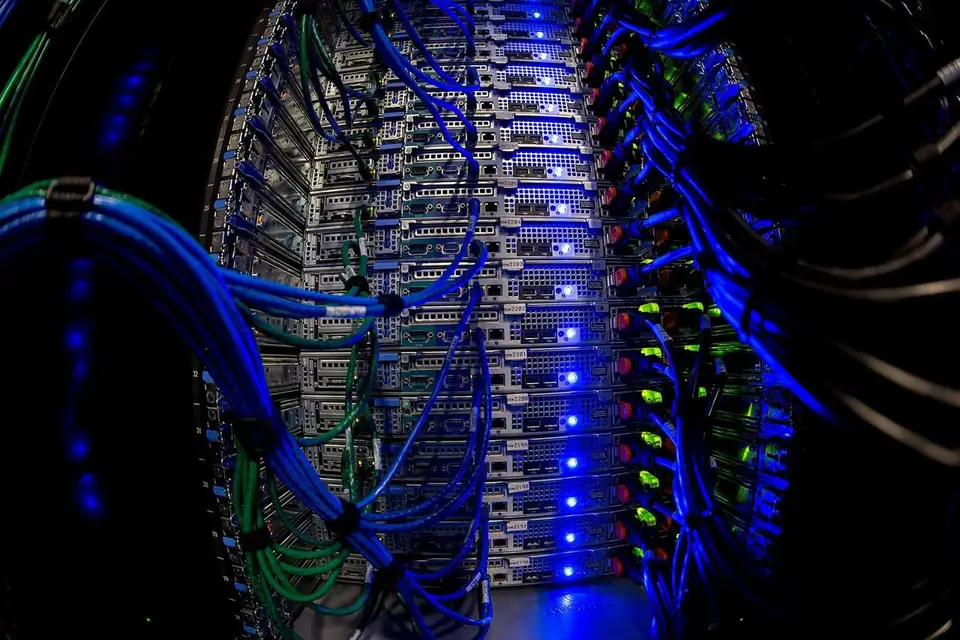 Racked computer servers